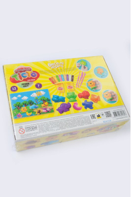 Тісто для ліпки, 12 кольорів, 300 г, стеки та формочки, Danko Toys
